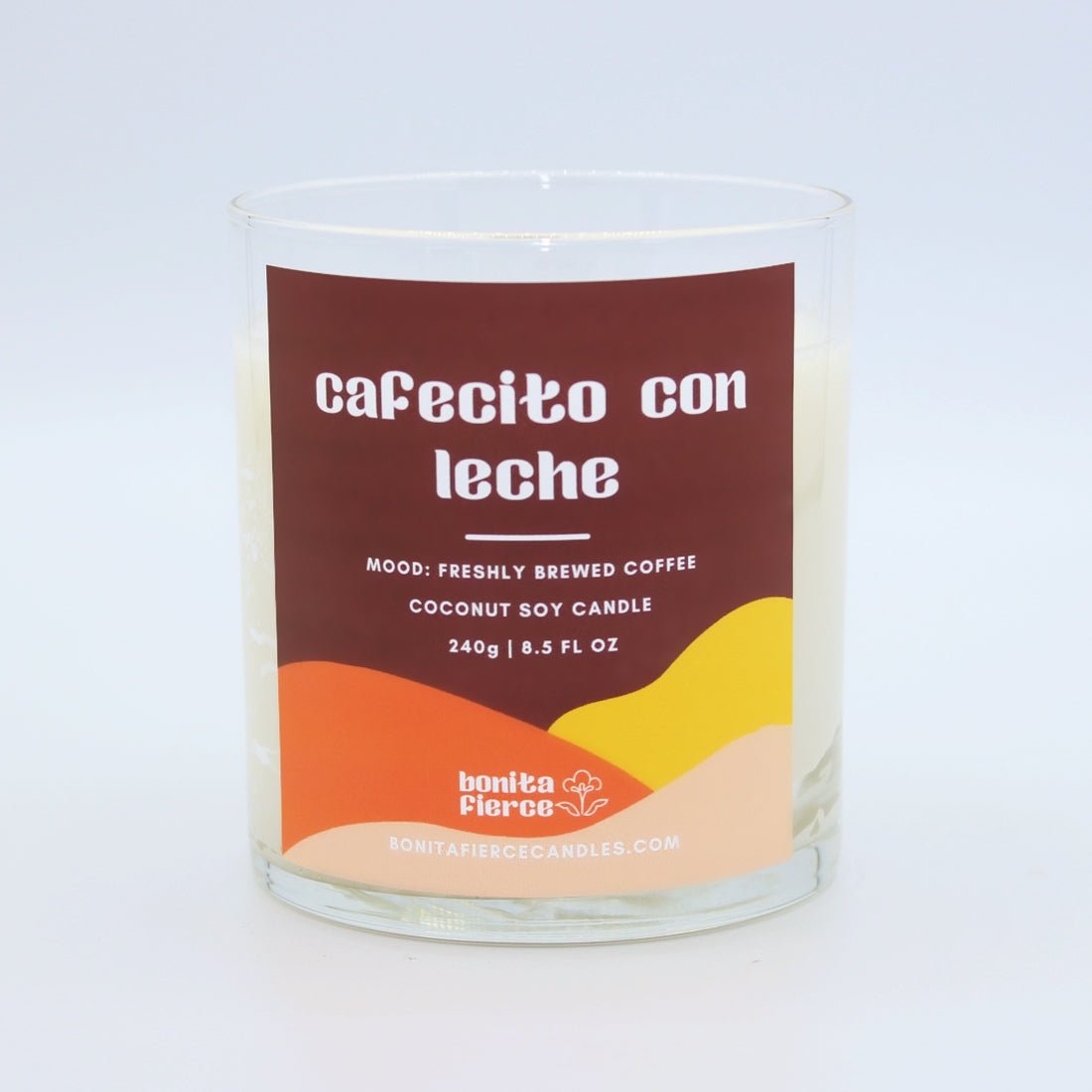 Cafecito Con Leche Candle by Bonita Fierce - Sueños Coffee Co. 